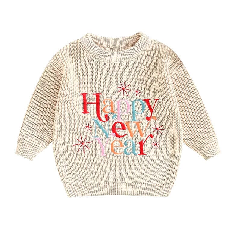 Happy New Year Knit Baby Sweater