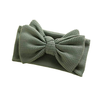 Solid Waffle Big Bow Headband
