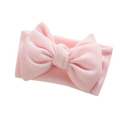 Solid Waffle Big Bow Headband