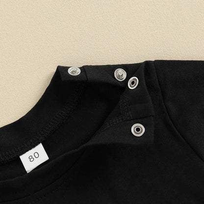 Solid Snap Buttons Toddler Tee