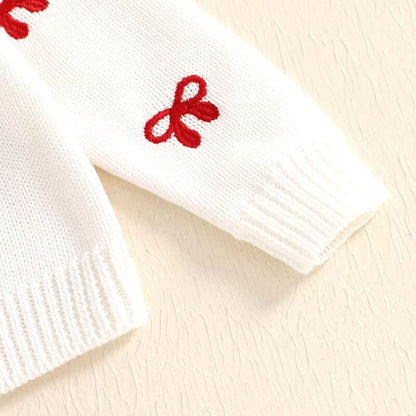 Knitted Bow Toddler Cardigan