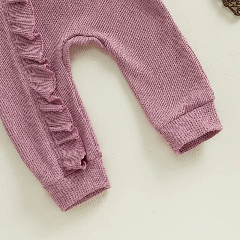 Sleeveless Purple Zip Up Baby Jumpsuit