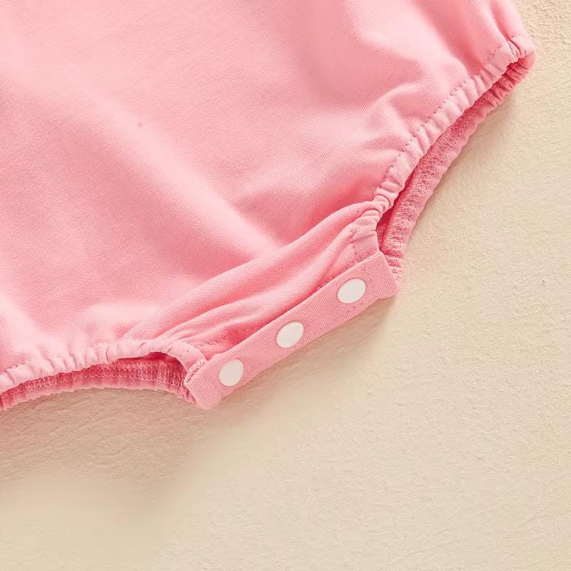 Long Sleeve Embroidery Hearts Baby Bodysuit