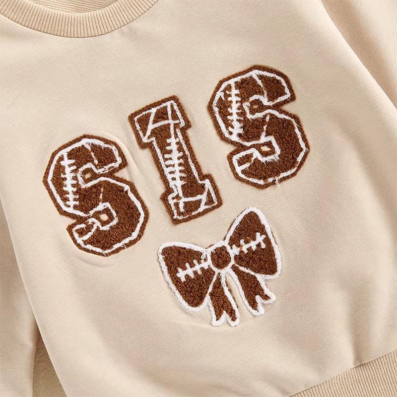 Long Sleeve Football Sis Baby Set
