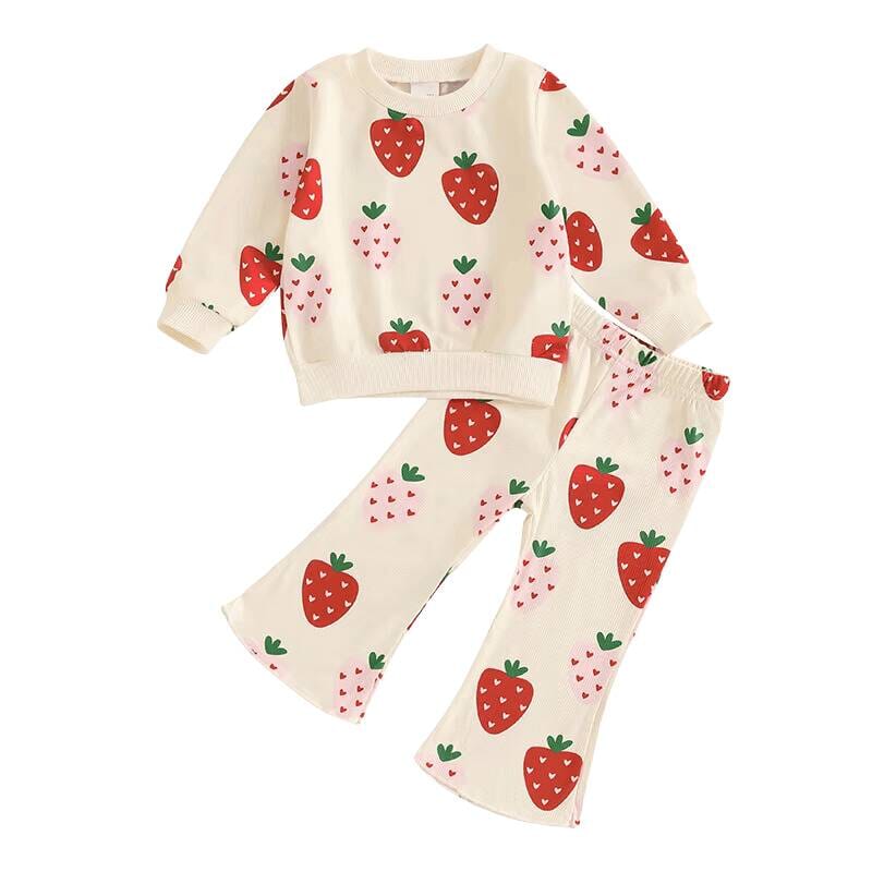 Strawberry Flared Toddler Set