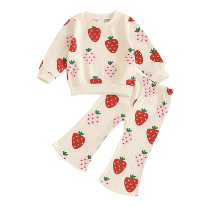 Strawberry Flared Toddler Set