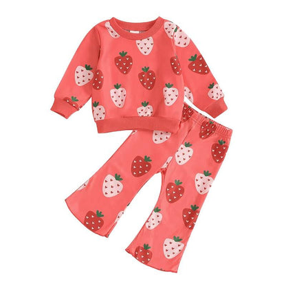 Strawberry Flared Toddler Set
