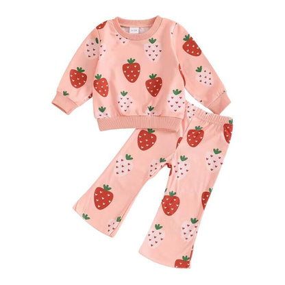 Strawberry Flared Toddler Set