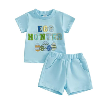 Short Sleeve Egg Hunter Baby Set
