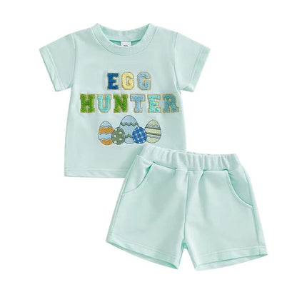 Short Sleeve Egg Hunter Baby Set