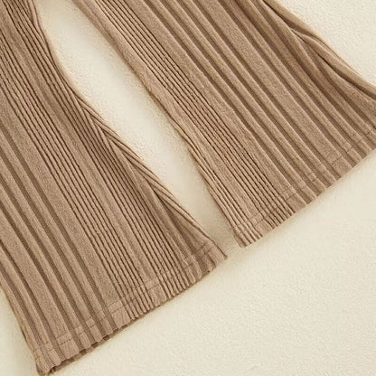 Long Sleeve Solid Ribbed Toddler Set