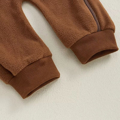 Long Sleeve Football Hooded Baby Jumpsuit