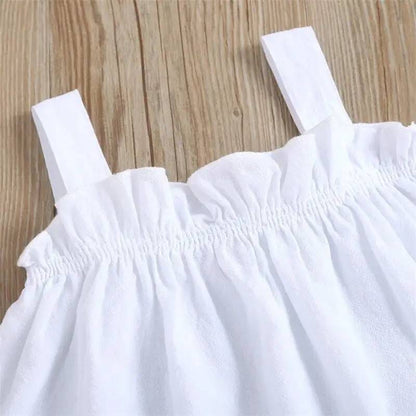 White Cami Ripped Jeans Toddler Set