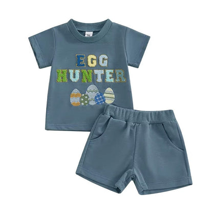 Short Sleeve Egg Hunter Baby Set