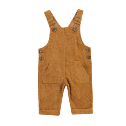 Solid Corduroy Baby Jumpsuit