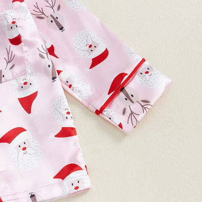Santa And Reindeer Toddler Pajama Set