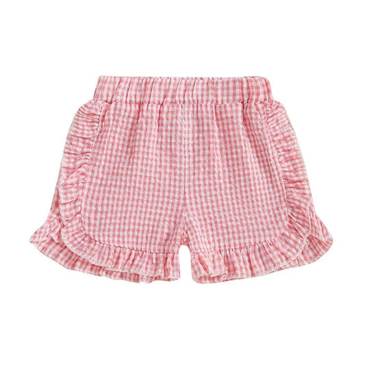 Ruffles Plaid Toddler Shorts