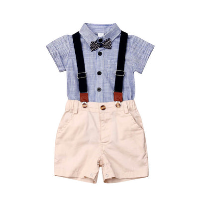 Gentleman Suspenders Baby Set