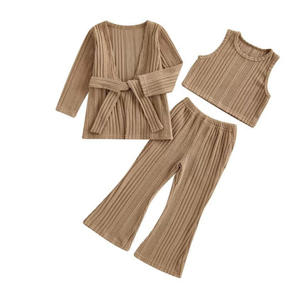 Long Sleeve Solid Ribbed Toddler Set