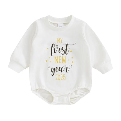 My First New Year 2025 Baby Bodysuit