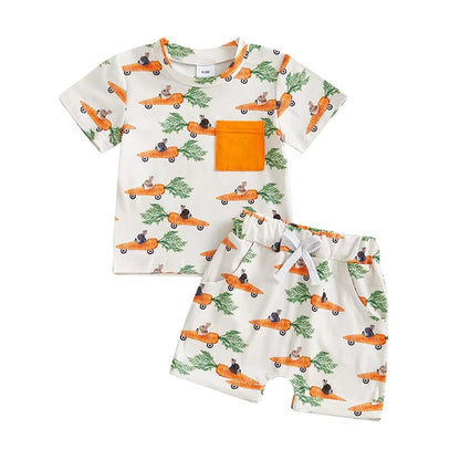 Short Sleeve Easter Vibes Baby Set