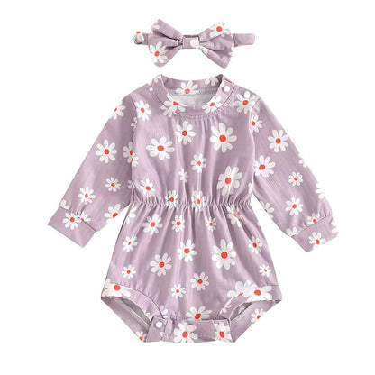 Long Sleeve Daisy Baby Romper
