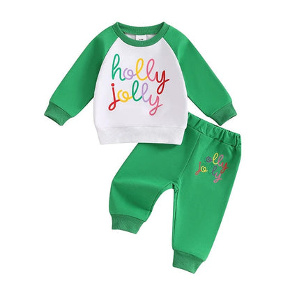 Long Sleeve Holly Jolly Baby Set