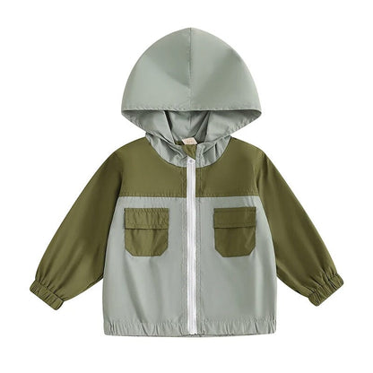 Pockets Zip-Up Hooded Toddler Jacket