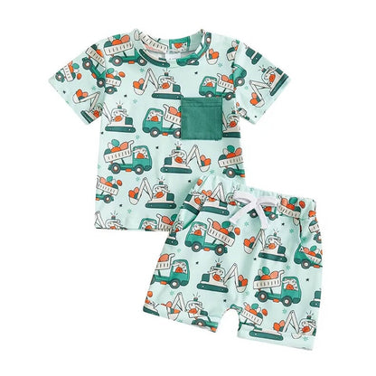 Short Sleeve Easter Vibes Baby Set