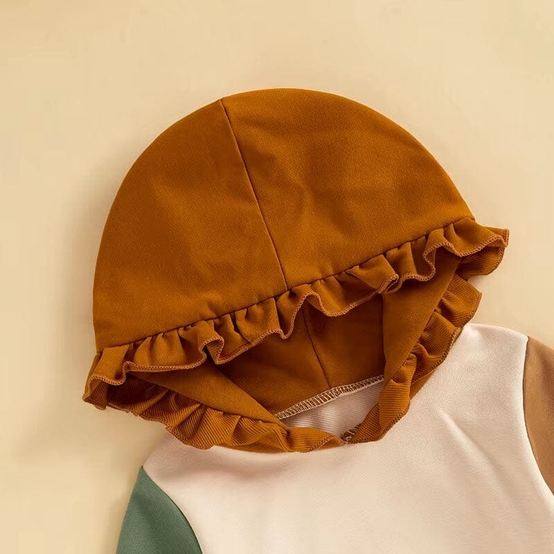 Long Sleeve Ruffles Hoodie Toddler Set