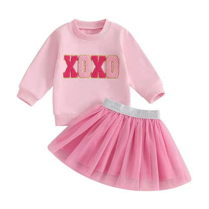Valentine's Day Tulle Skirt Toddler Set