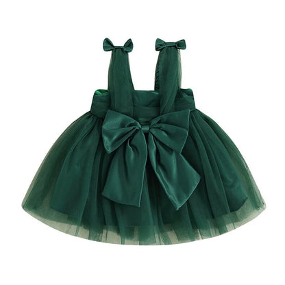 Christmas Bow Tulle Baby Dress