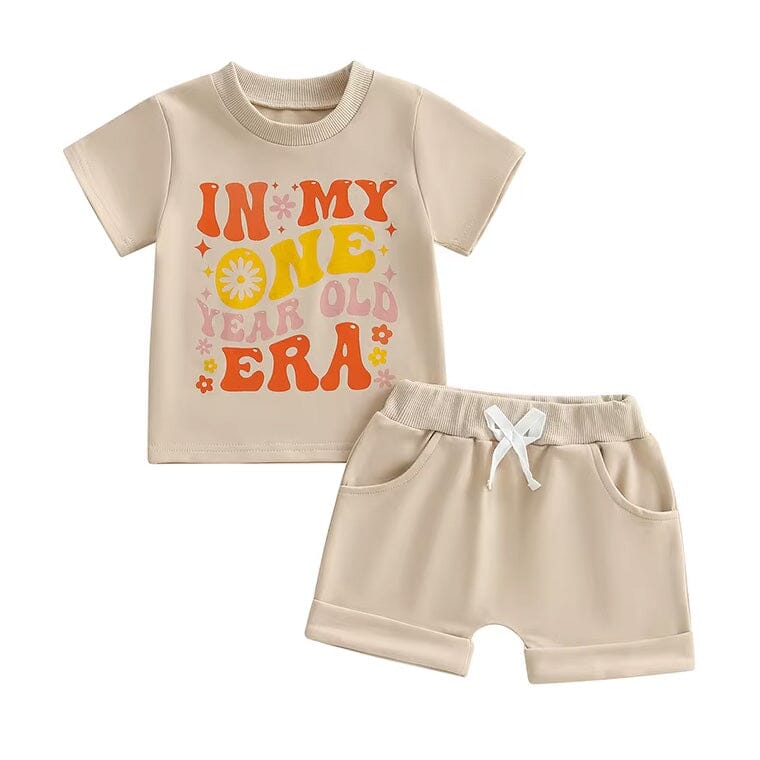 Short Sleeve First Birthday Era Baby Set