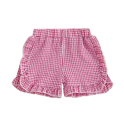 Ruffles Plaid Toddler Shorts
