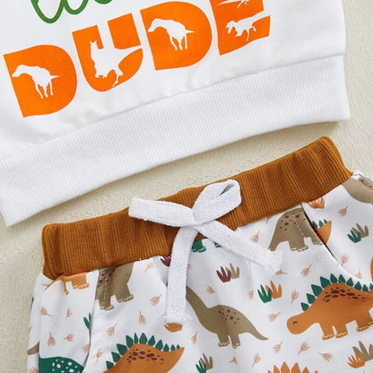 Dad's Little Dude Dino Baby Set