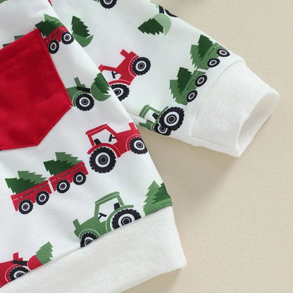 Festive Tractor Tidings Baby Set