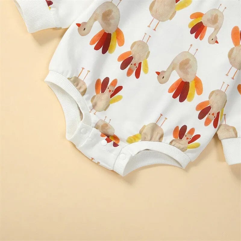 Long Sleeve Turkey Baby Bodysuit