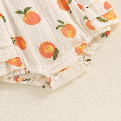 Sleeveless Peach Baby Romper