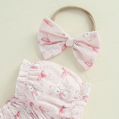 Puff Sleeve Easter Baby Romper