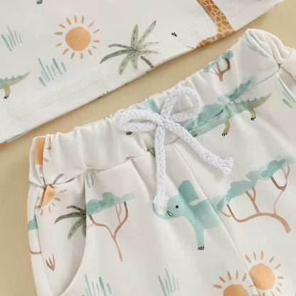 Short Sleeve Wild Boy Baby Set