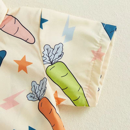 Gentleman Orange Shorts Easter Toddler Set