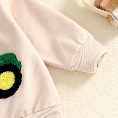 Long Sleeve Tractor Solid Pants Baby Set