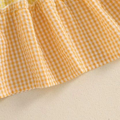 Colorful Plaid Smocked Toddler Dress