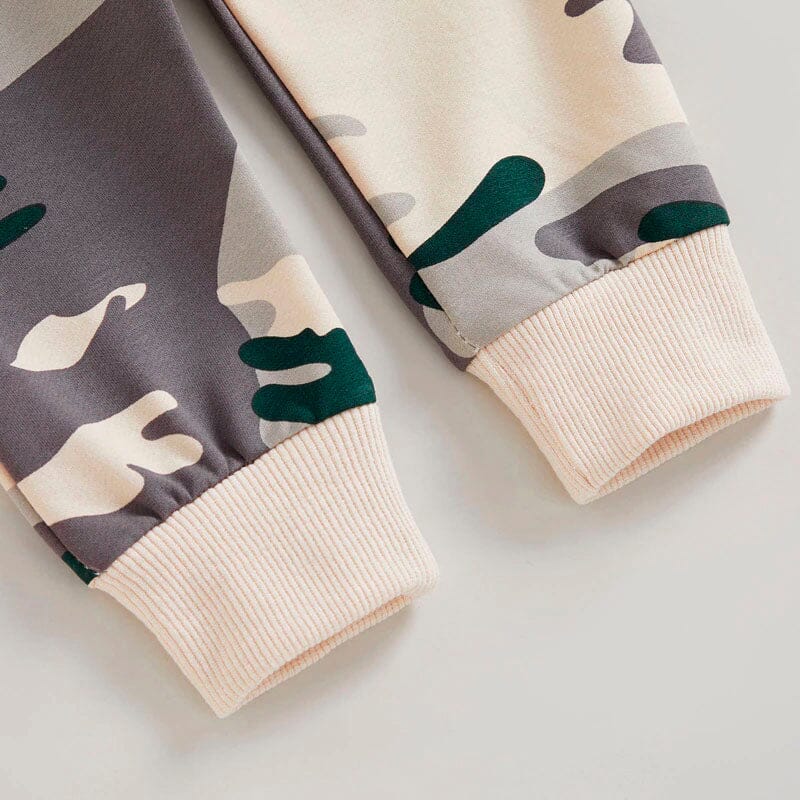 Black Camo Hooded Baby Set