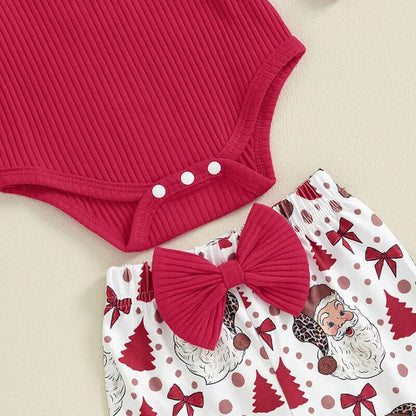 Christmas Flared Pants Baby Set