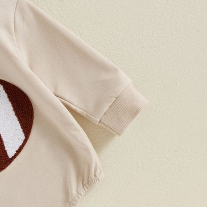 Football Long Sleeve Baby Bodysuit