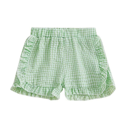 Ruffles Plaid Toddler Shorts