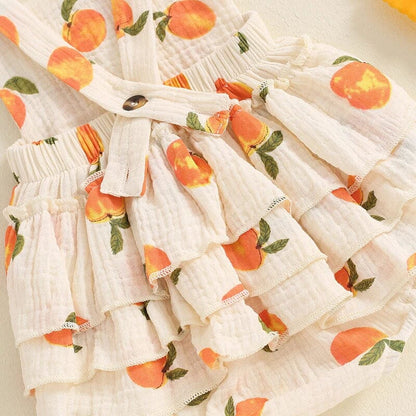 Sleeveless Peach Baby Romper