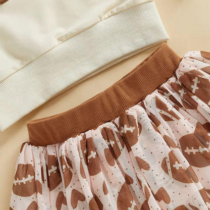 Long Sleeve Game Day Skirt Toddler Set