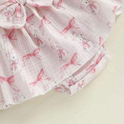 Puff Sleeve Easter Baby Romper